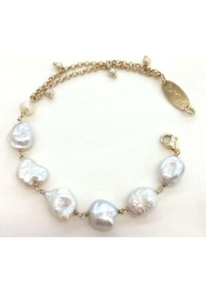 Bracciale perle di fiume biwa