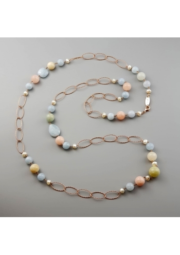 Chanel acquamarina multicolor perle coltivate CN3654