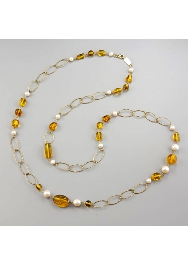 Chanel ambra messicana,  perle coltivate Cn2978