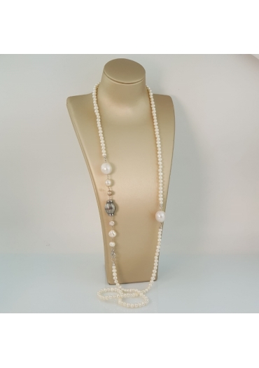 Chanel perle coltivate arg.925 rodiato CN3644
