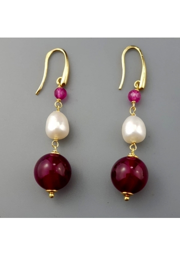 Or agata ruby, perle di fiume OR1932