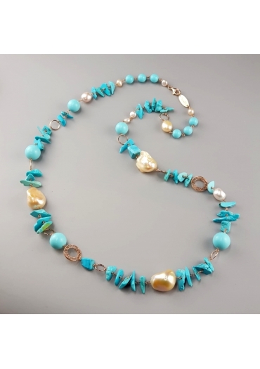 Chanel turchese arizona,  perle coltivate cn3560