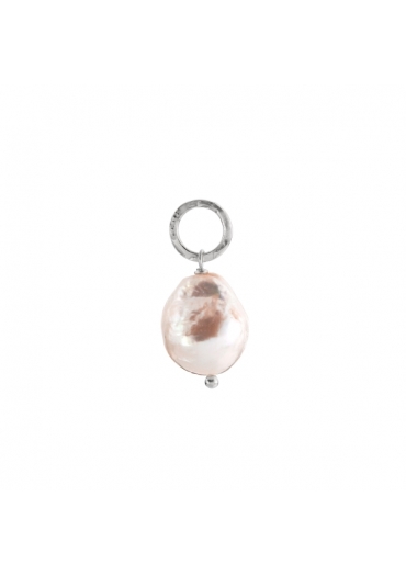 Ciondolo-orecchino arg.rh perla barocca coltivata 12-14-mm CXOR28