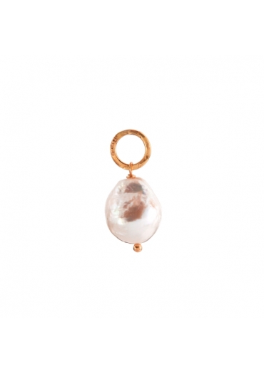 Ciondolo-orecchino rosè perla barocca coltivata 12-14-mm CXOR29