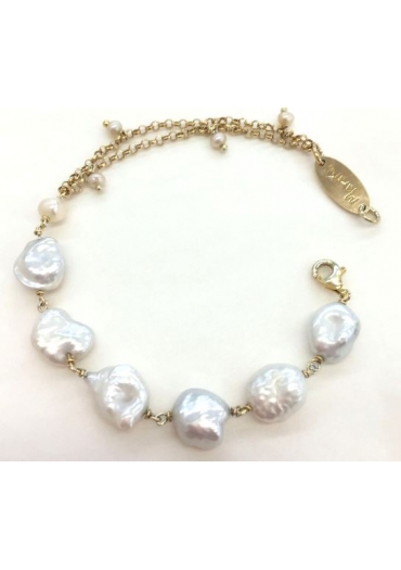 Bracciale perle di fiume biwa BR1303