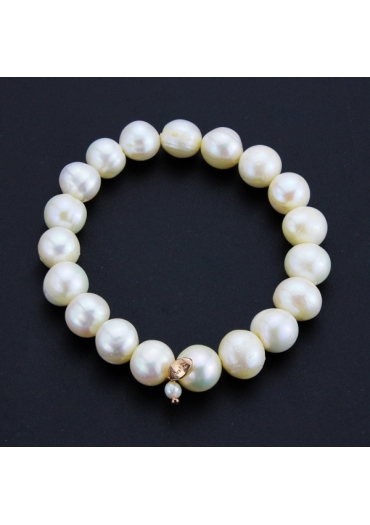 Bracciale elastico,  Perle coltivate 11 mm BR1576