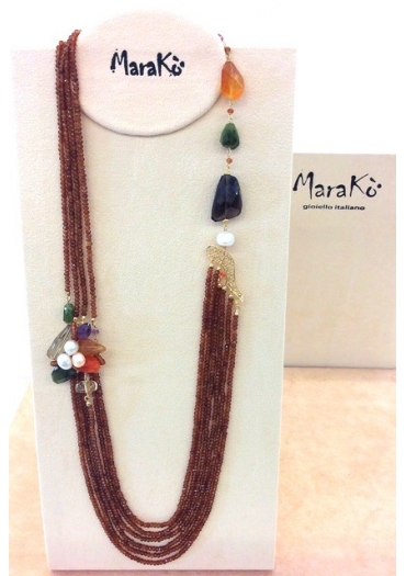 chanel agata brown, quarzi multicolor pz unico CN3130