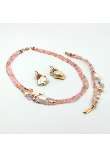 Acquamarina multicolor, perle coltivate 