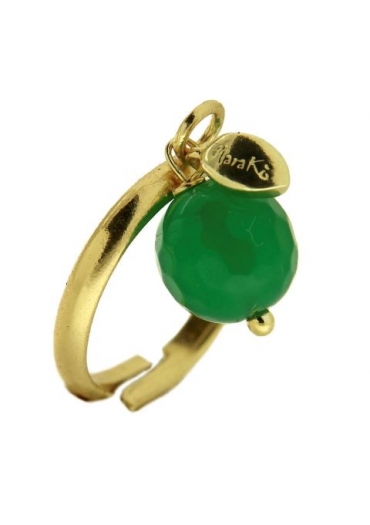 Anello agata verde smeraldo﻿