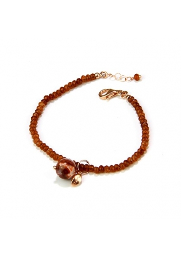 bracciale agata e diaspro brown﻿