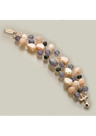 Bracciale a tre fili quarzo nuvola