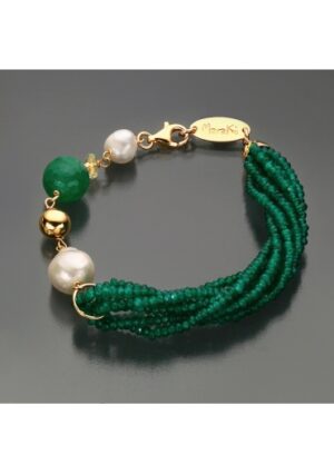 Bracciale agata verde smeraldo
