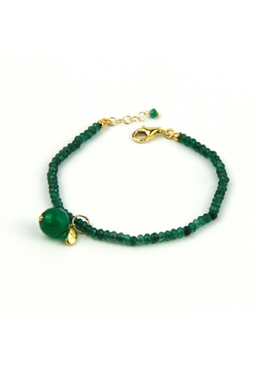 Bracciale agata verde smeraldo﻿