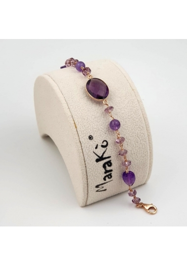 Bracciale ametista idrotermale