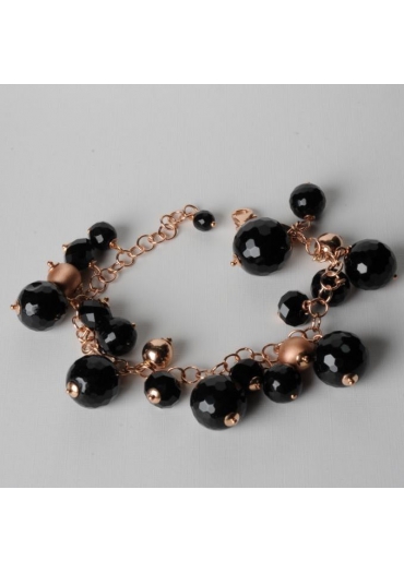Bracciale charms agata nera