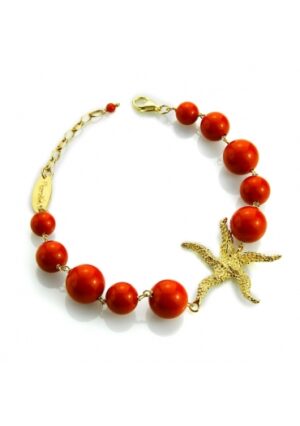 Bracciale corallo Bamboo red﻿