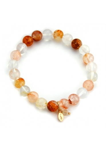 bracciale elastico quarzo cipria