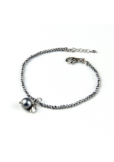 Bracciale ematite, melina perla﻿