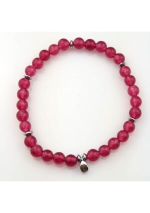 Bracciale giada rosa 6mm﻿