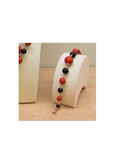 Bracciale pasta corallo rosso﻿
