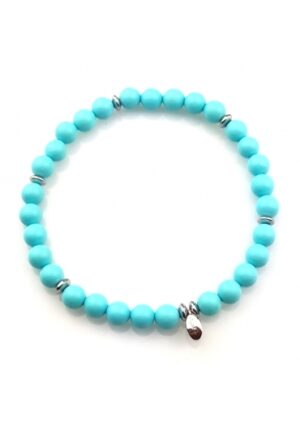 Bracciale pasta turchese  6mm﻿