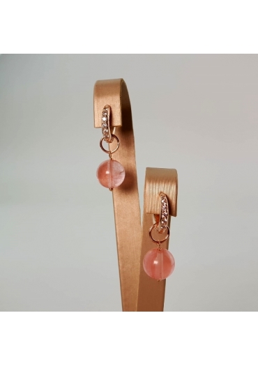 Cerchietti con zirconi, quarzo cherry 10 mm﻿