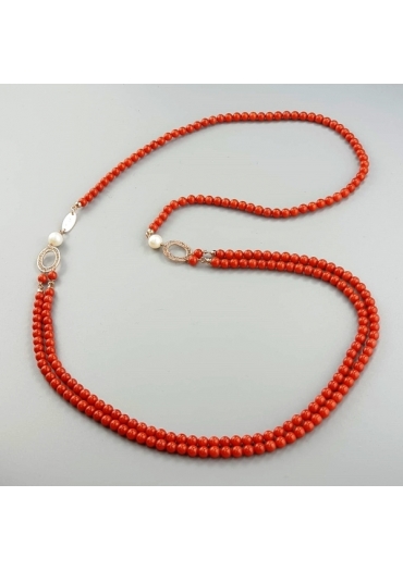 Chanel corallo bamboo red 5 mm