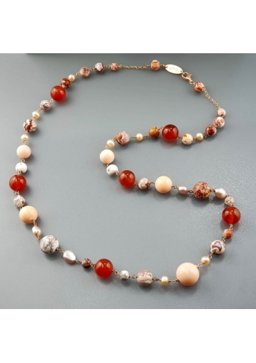 Chanel diaspro marrone, corniola, bamboo rosa﻿