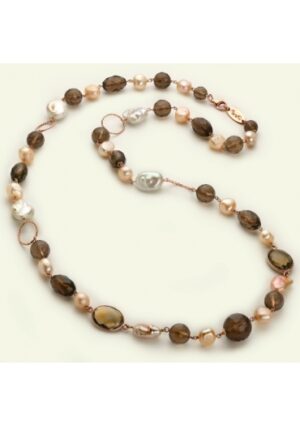 Chanel perle coltivate, quarzo fumè﻿