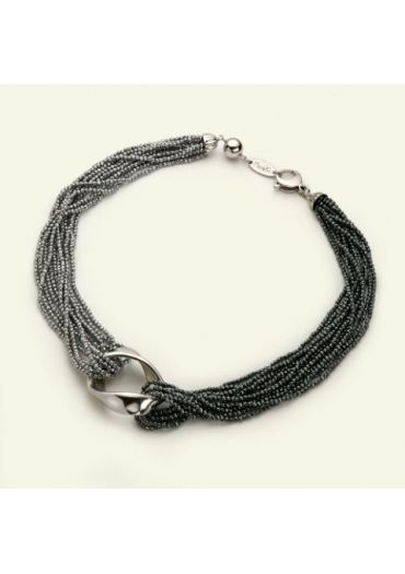 Collier ematite naturale e galvanizzata