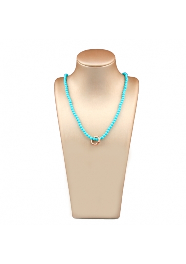 Collier pasta turchese 4 fiori