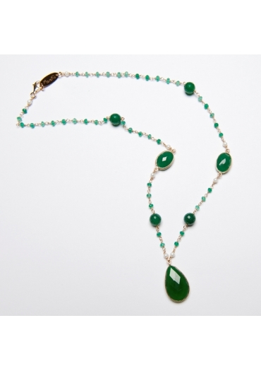 Girocollo agata verde smeraldo – cod:CN2437