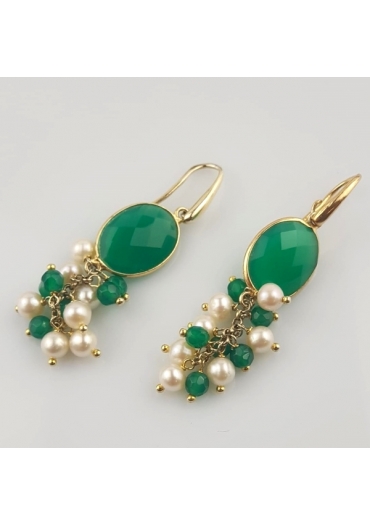 Or agata vede, perle coltivate﻿