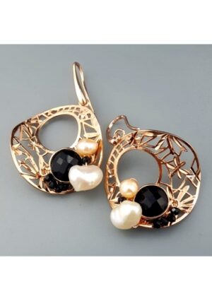 Or agata nera, perle  coltivate