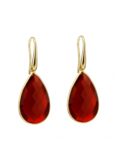 Orecchini goccia agata ruby﻿