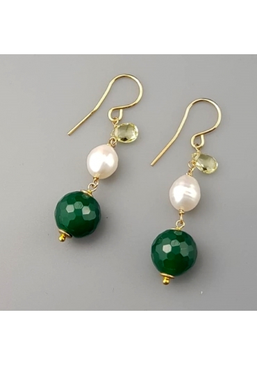 Orecchini agata verde smeraldo
