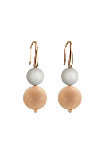 Or bamboo rosa, agata bianca