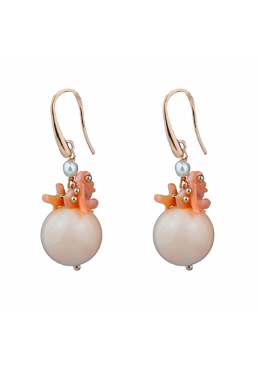 Orecchini corallo rosa