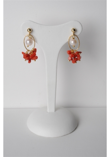 Orecchini, Corallo rosso﻿ sardo