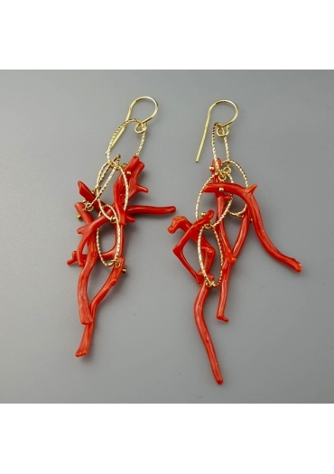 Orecchini, corallo rosso﻿ sardo