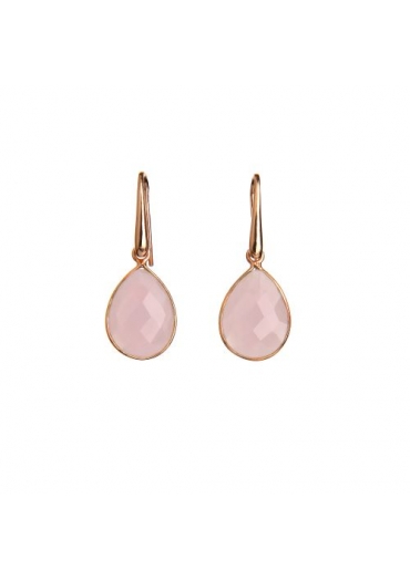 orecchini goccia quarzo rosa﻿