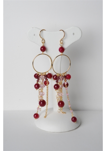 Orecchini, Agata ruby﻿