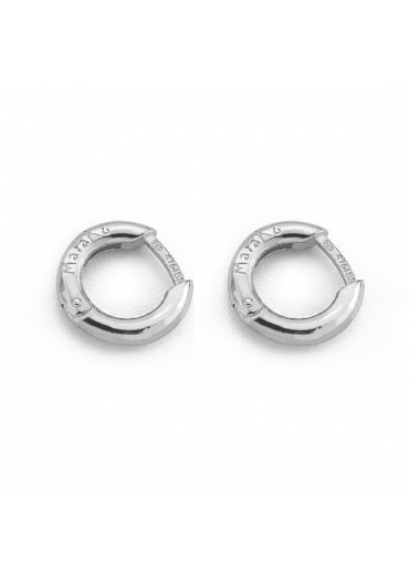 Orecchini Moonlight cerchietti lisci rodio
