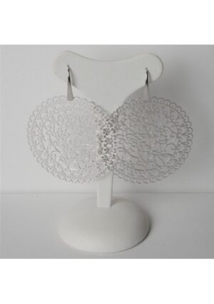 Orecchini piastra laserata argento 925/00﻿