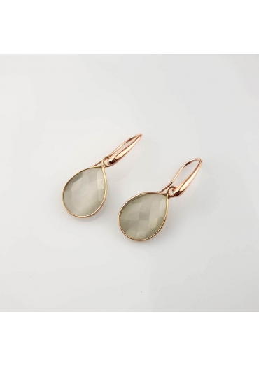 Orecchini quarzo bianco