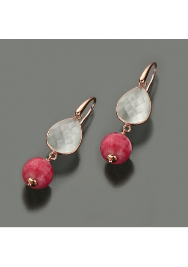 Orecchini quarzo bianco