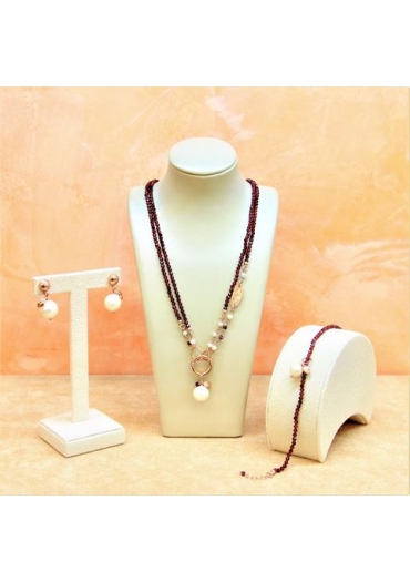 Parure Granato taglio diamond﻿