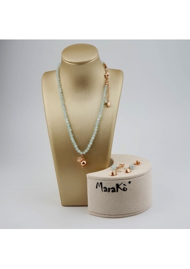 Parure Choker Acquamarina milk