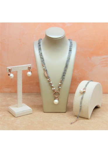 Parure labradorite taglio diamond﻿