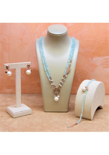 Parure le meline acqua marina milk﻿